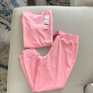 Figs Blush Pink Scrub Ensemble